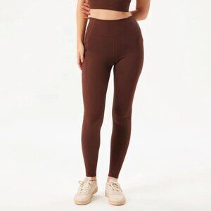 GIRLFRIEND COLLECTIVE Pocket Compression Legging XS Earth Warm Brown Burnt Sienn